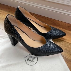 Poppy Barley Snakeskin Heels - 3 Inch Heel, Size 7